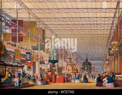 'La Nef britannique à la grande exposition de 1851, le Palais de Cristal", c1854. Artiste : Inconnu. Banque D'Images