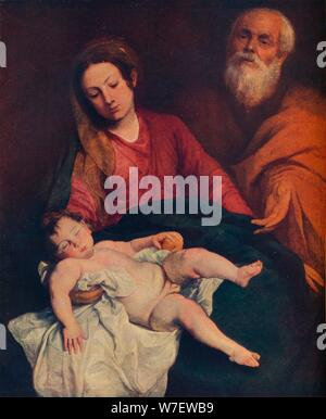 "La Sainte Famille", c1624. Artiste : Anthony Van Dyck. Banque D'Images