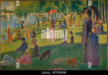 "Étude pour un dimanche à la Grande Jatte", 1884. Artiste : Georges-Pierre Seurat. Banque D'Images