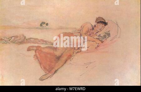 'Pink et Rose, la mère de sommeil', c1895, (1904). Artiste : James Abbott McNeill Whistler. Banque D'Images