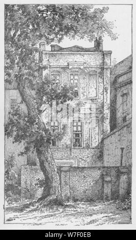 La maison de Milton à Petty France', c1897. Artiste : William Patten. Banque D'Images