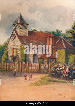 'St. George's Church, Esher', 1911, (1914). Artiste : James S Ogilvy. Banque D'Images