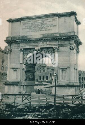 Arc de Titus, Rome, Italie, 1927. Artiste : Eugen Poppel. Banque D'Images