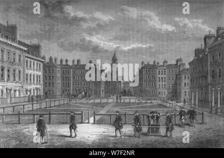 Hanover Square, Westminster, Londres, en 1750, c1800 (1878). Artiste : Inconnu. Banque D'Images