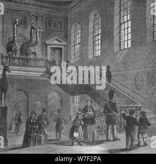 Grand escalier de Montagu House, Bloomsbury, London, c1830 (1878). Artiste : Inconnu. Banque D'Images