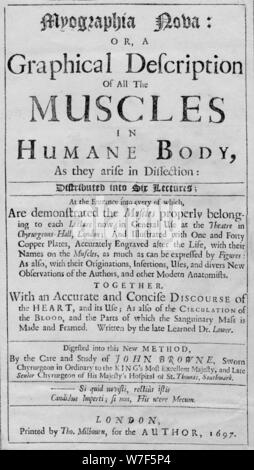 Yographia "Nova : ou une description graphique de tous les muscles dans le corps humain, comme ils sont en Disse : Artiste inconnu. Banque D'Images