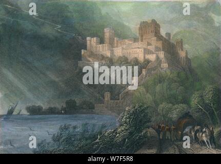 "Les ruines de Rheinfels', 1834. Artiste : William Radclyffe. Banque D'Images