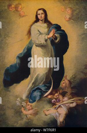 'La Inmaculada Concepcion De Maria', (Immaculée conception), 1660 - 1665, c1934). Artiste : Bartolomé Esteban Murillo. Banque D'Images