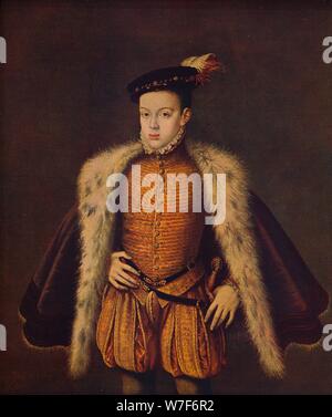 'Principe Don Carlos hijo de Felipe II', (Prince Carlos de l'Autriche), 1557-1559, (c1934). Artiste : Alonso Sanchez Coello. Banque D'Images