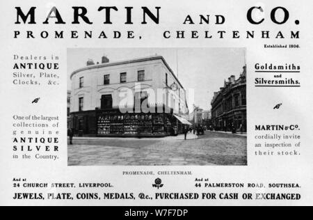 'Martin et Co., Promenade, Cheltenham', 1909. Artiste : Inconnu. Banque D'Images