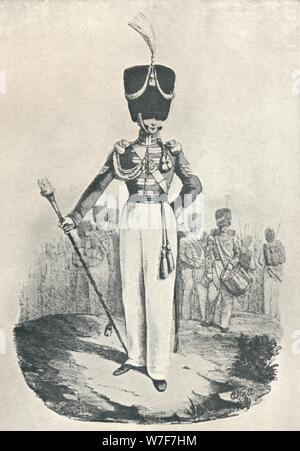 '87e Regiment ou Royal Irish Fusiliers, tambour-major (1828), 1828 (1909). Artiste : Maxim Gauci. Banque D'Images