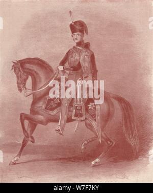 "Son Altesse Royale le Prince Albert, le colonel du 11e régiment des Hussards", 19e siècle, (1909). Artiste : Inconnu. Banque D'Images