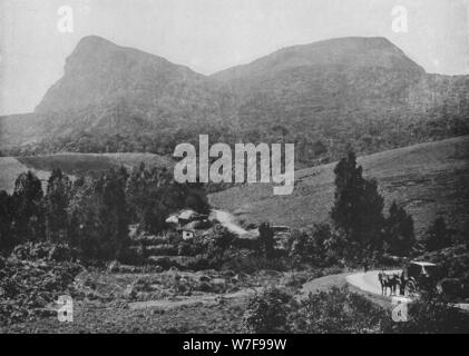 "Sur la route de Hakgalla. Hakgalla Rock dans la distance', c1890, (1910). Artiste : Alfred William Amandus Plaque. Banque D'Images