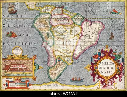 Amérique du sud (Nord Meridionalis) : de l'Atlas de Gerardus Mercator", 1633, (1936). Artiste : Gerardus Mercator. Banque D'Images