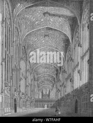 'King's College Chapel', 1845. Artiste : Inconnu. Banque D'Images