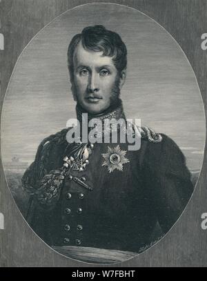 'Frederick William III - roi de Prusse", c1814-1816, (1896). Artiste : T Johnson. Banque D'Images