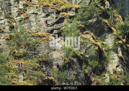 Gressoney Saint Jean paysage, Aoste, Italie. Banque D'Images