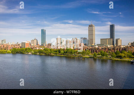 Horizon magnifique de Boston en août Banque D'Images