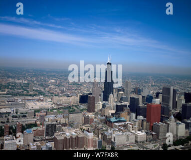 Vue aérienne de la ville, Chicago, Illinois Banque D'Images