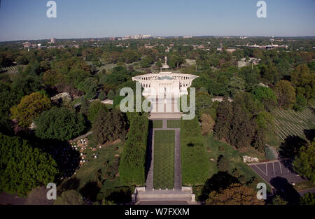 Vue aérienne de la Tombe du Soldat inconnu, Arlington, Virginia Banque D'Images