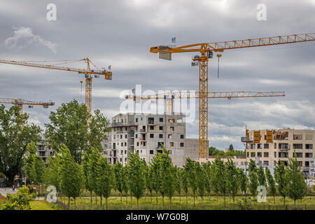 Le projet de redéveloppement de la Bastide-Niel 35ha à côté de la Garonne à Bordeaux, Département de la Gironde, France. Banque D'Images