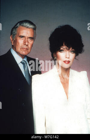 John Forsythe, Joan Collins, Dynasty, 80s Banque D'Images