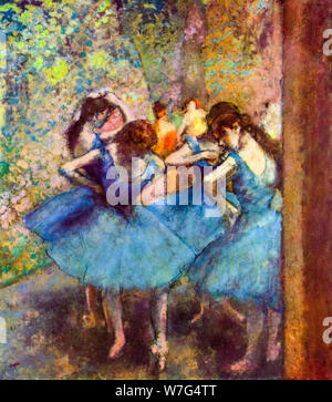Edgar Degas, les danseuses en bleu, peinture, 1890