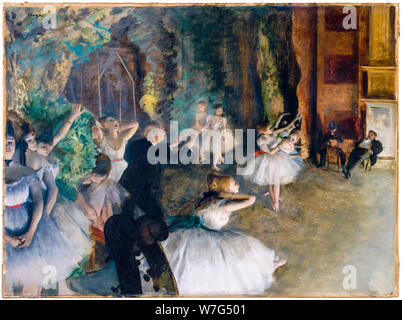 Edgar Degas, peinture dans des médias mixtes, le rechaud du Ballet sur scène, 1874 Banque D'Images