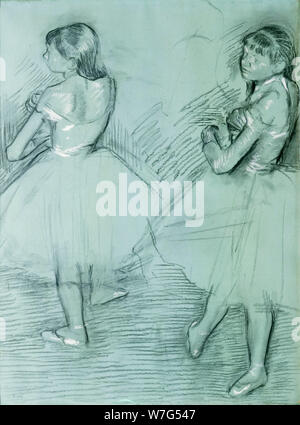 Edgar Degas, deux danseuses, dessin, vers 1879 Banque D'Images