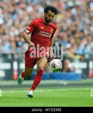 MOHAMED SALAH LIVERPOOL Liverpool V MANCHESTER CITY, FA COMMUNITY SHIELD le stade de Wembley, LONDRES, ANGLETERRE 04 août 2019 GBD14530 LIVERPOOL V MANCHESTER CITY LE FA COMMUNITY SHIELD 04/08/19 ATTENTION ! Cette photo ne peut être utilisée que pour les journaux et/ou à des fins d'édition de magazines. Ne peut être utilisé pour les publications impliquant 1 joueur, 1 ou 1 Concours Club sans autorisation écrite de Football DataCo Ltd. Pour toute question, veuillez communiquer avec le Football DataCo Ltd au  +44 (0) 207 864 9121 Banque D'Images