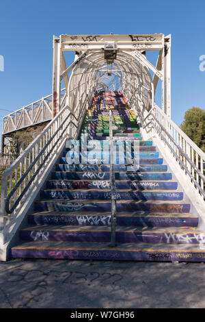 À l'oeuvre Watts Towers, un ensemble de structures et de l'art dans les pays à faible revenu Watts de Los Angeles, Californie Banque D'Images