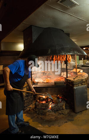 Fosse Barbecue à la lécher original barbecue, un restaurant barbecue dans Dripping Springs, dans la région de Hays County, Texas, au sud d'Austin Banque D'Images