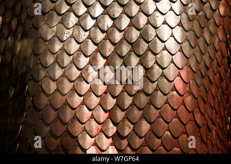Armure de la chaîne fait de l'élément des plaques d'acier. Banque D'Images