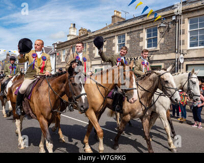 L'Équitation 2019 Commune de Lauder. Lauder, Scottish Borders, Berwickshire, UK - 3 août 2019 - Banque D'Images