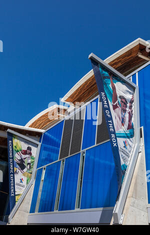 Caractéristiques architecturales de l'anneau olympique de Richmond en Colombie-Britannique, Canada Banque D'Images