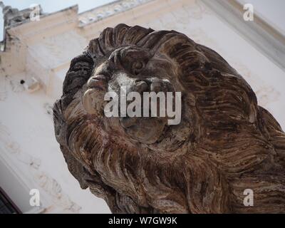 Nicaragua, Leon, Cenrtal Nord. La Cathédrale, statue Banque D'Images