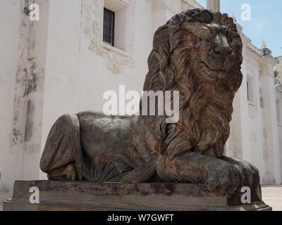 Nicaragua, Leon, Cenrtal Nord. La Cathédrale, statue Banque D'Images