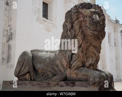 Nicaragua, Leon, Cenrtal Nord. La Cathédrale, statue Banque D'Images