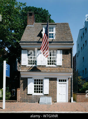 La maison de Betsy Ross à Philadelphie, Pennsylvanie Banque D'Images