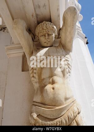 Nicaragua, Leon, Cenrtal Nord. La Cathédrale, statue Banque D'Images