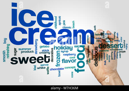 La crème glacée mot concept cloud Banque D'Images