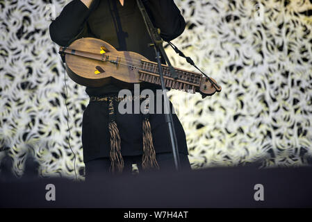 SIBIU, ROUMANIE - 26 juillet 2019 : groupe de musique nordique norvégien Wardruna performing live au Festival Artmania Banque D'Images