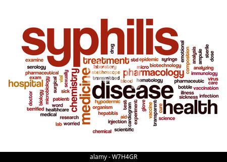 Nuage de mots la syphilis Banque D'Images