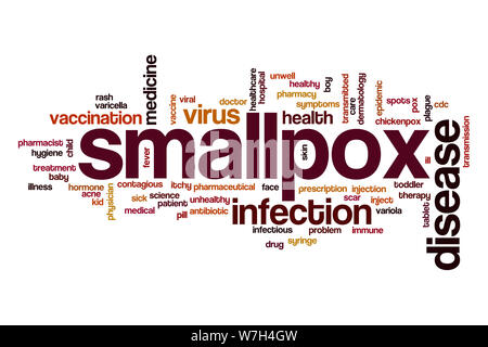 La variole nuage de mots Banque D'Images