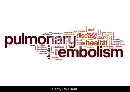 L'embolie pulmonaire nuage de mots Banque D'Images