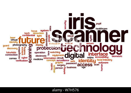 Scanner Iris mot concept cloud Banque D'Images