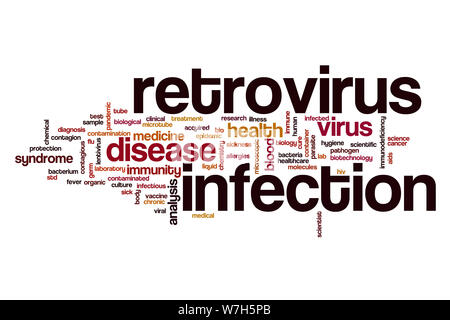 L'infection par des rétrovirus mot concept cloud Banque D'Images