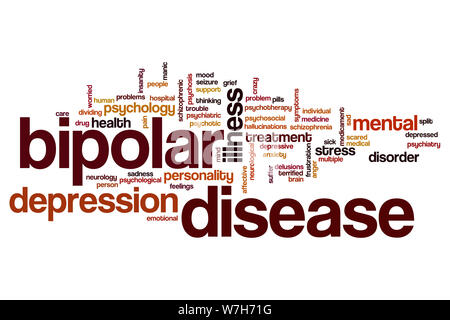 La maladie bipolaire mot concept cloud Banque D'Images
