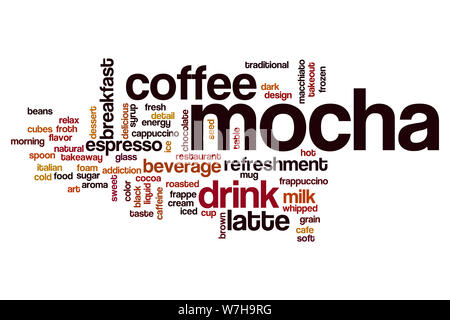 Mot moka concept cloud Banque D'Images