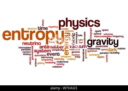 Mot entropie concept cloud Banque D'Images